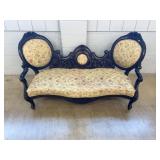Victorian Upholstered Medallion Loveseat