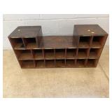 Wooden Desk Cubby Organizer Mail Sorter