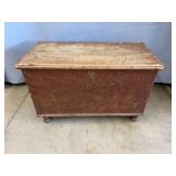 Wooden Blanket Chest on Bun Feet