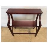 Mahogany Finish Console Magazine Table