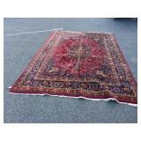 Persian Wool Pile Rug Red Floral