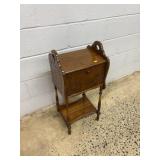 Wooden Side Table With Drop Front Door