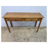 Oak Two-Drawer Console Table