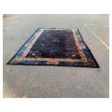 Hand-Knotted Chinese Rug, Floral Motif