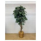 Artificial Silk Tree in Wicker Basket