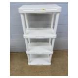 White 4-Shelf Plastic Storage Unit