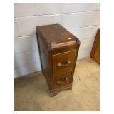Wooden Two-Drawer Filing Cabinet
