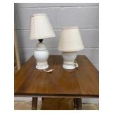 White Ceramic Table Lamps With Shades
