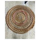 Round Multi-Tone Braided Rug, 50 in. D