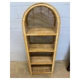 Woven Rattan Four-Tier Shelf Unit