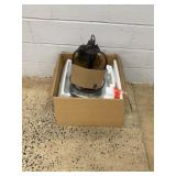 Glass Pendant Light Fixture with Metal Frame