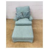 Thomasville Upholstered Chair and Ottoman