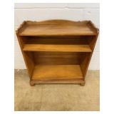 Wooden Open Bookcase With Two Shelves