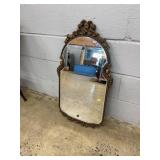 Ornate Framed Mirror With Etched Glass Detail