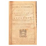Rare 1775 Folio Penna Acts of the Assembly