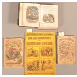 2 Robinson Crusoe & 2 Early Dime Novels