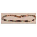 Silver And Turquoise Mounted Hat Band