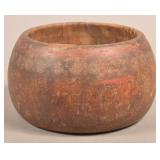 Old Paint Decorated Wood Bowl