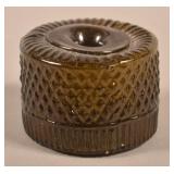 19th Century Blown Three Mold Geometric Inkwell.