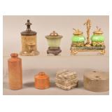 Seven Various Antique Inkwells.
