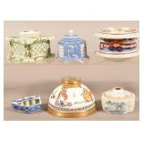 Six Antique Oriental Porcelain Inkwells.