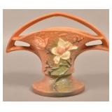 Roseville Art Pottery Magnolia Pattern Basket.