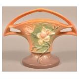 Roseville Art Pottery Magnolia Pattern Basket