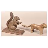 Two Cast Iron Animal Form Nutcrackers.