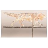 Vintage Painted Setter Dog Sheet Metal Weathervane