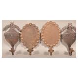 Two Pair of Contemporary Tin Candle Sconces.