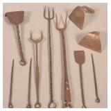 Lot of Antique Wrought Iron Utensils.