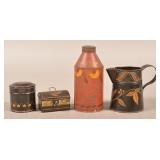 Four Pieces of Antique Toleware.