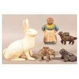 Lot of Antique/Vintage Figural Cast Iron.