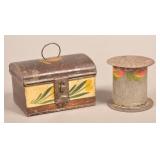 Two Pieces of 19th Century Toleware.