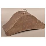 Tin 19th Century Napoleonic Style Bicorn Hat Case.