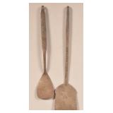 Two 19th C. Wrought Iron Spatulas Signed "W.M. Sei