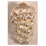 Antique German Silver Glass Leaf Cluster of Grapes