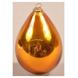 Antique German Gold Glass Drop Form Kugel.