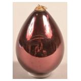 Antique German Rare Amethyst Glass Drop Form Kugel