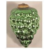 Antique German Green Glass Cluster of Grapes Kugel