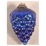 Antique French Cobalt Glass Cluster of Grapes Kuge