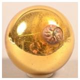 Antique German Gold Glass Ball Form Kugel.