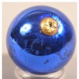 Antique German Blue Glass Ball Form Kugel.