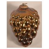Antique German Dark Copper Cluster of Grapes Kugel