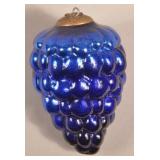 Antique German Cobalt Glass Cluster of Grapes Kuge