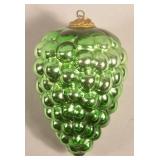 Antique German Green Glass Cluster of Grapes Kugel