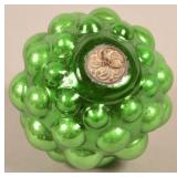 Antique German Green Glass Berry Form Kugel.