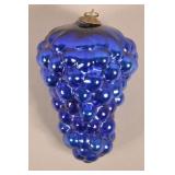 Antique German Cobalt Glass Cluster of Grapes Kuge