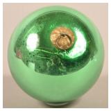 Antique German Green Glass Ball Form Kugel.