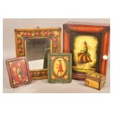 5 Pieces of Contemporary Painted Folk Art.